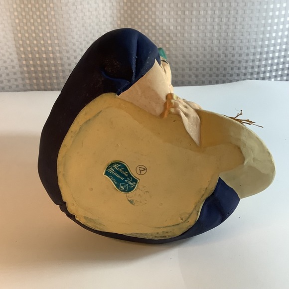 Hakata Mimasu Doll Japanese Old Man Holding Cup Hat & Straw Clay Figurine VTG - Picture 7 of 9